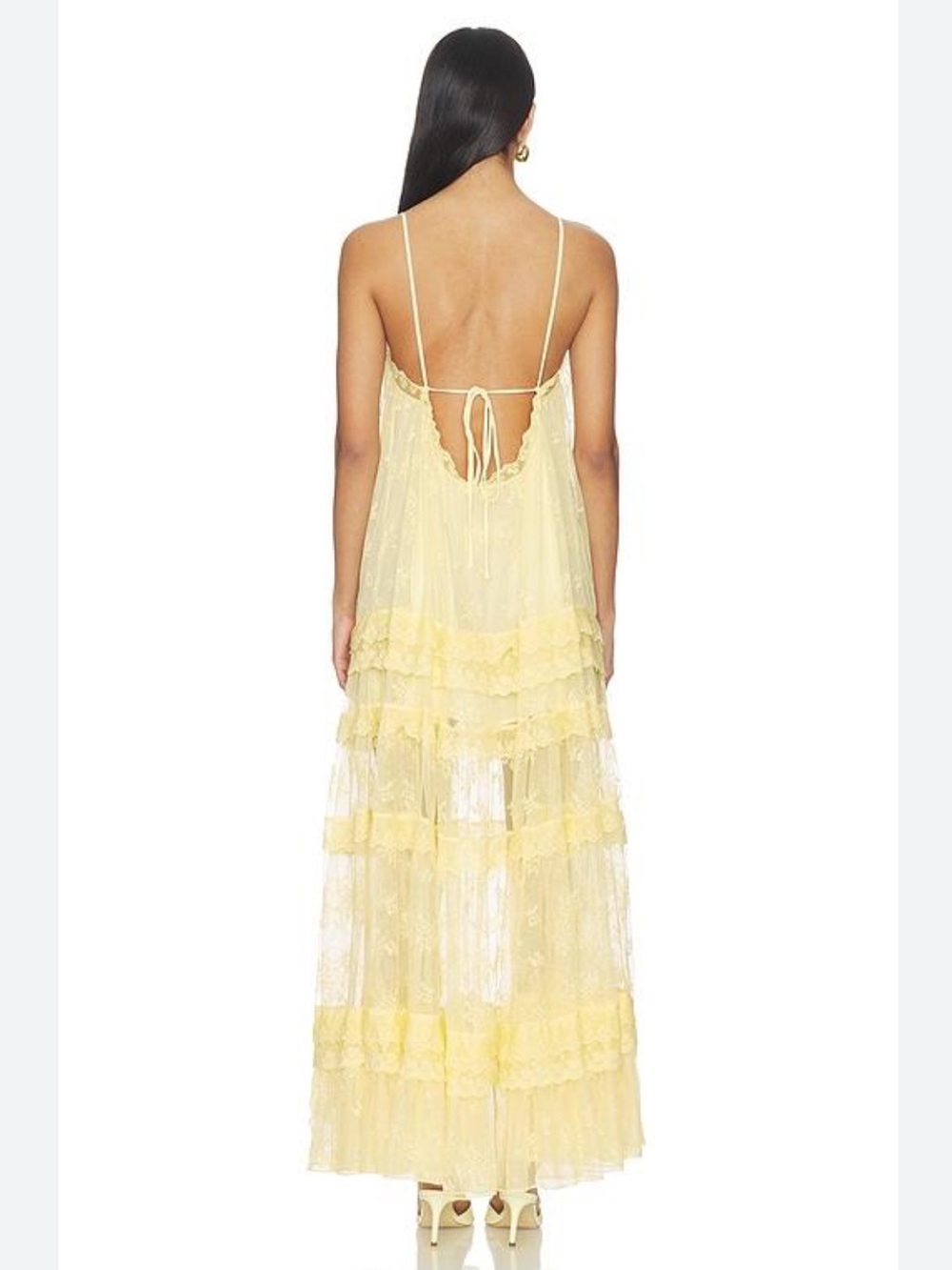 Tularosa Cream Lace-Trim Slip Dress - Picture 3 of 7